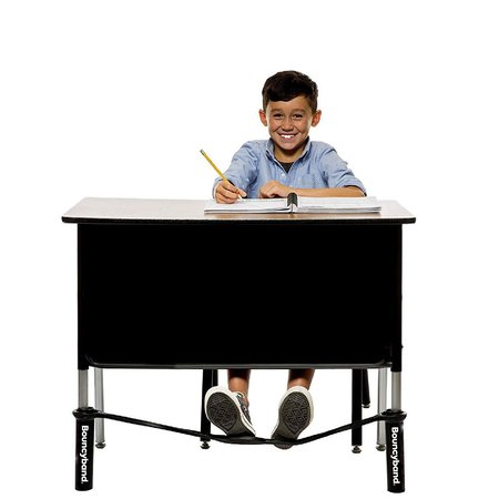 Bouncybands Bouncybands for Extra-Wide School Desks, Black Tubes DWBK